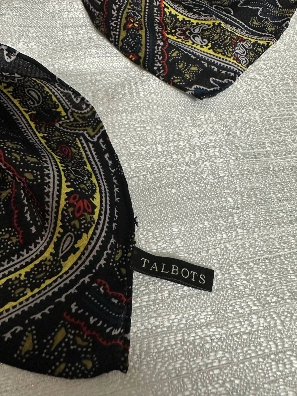 Silk paisley-print scarf by Talbots